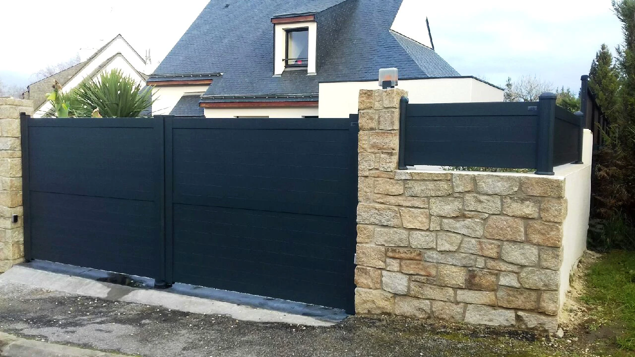 ENSEMBLE CLOTURE + PORTAILS + PORTILLON ALU 
