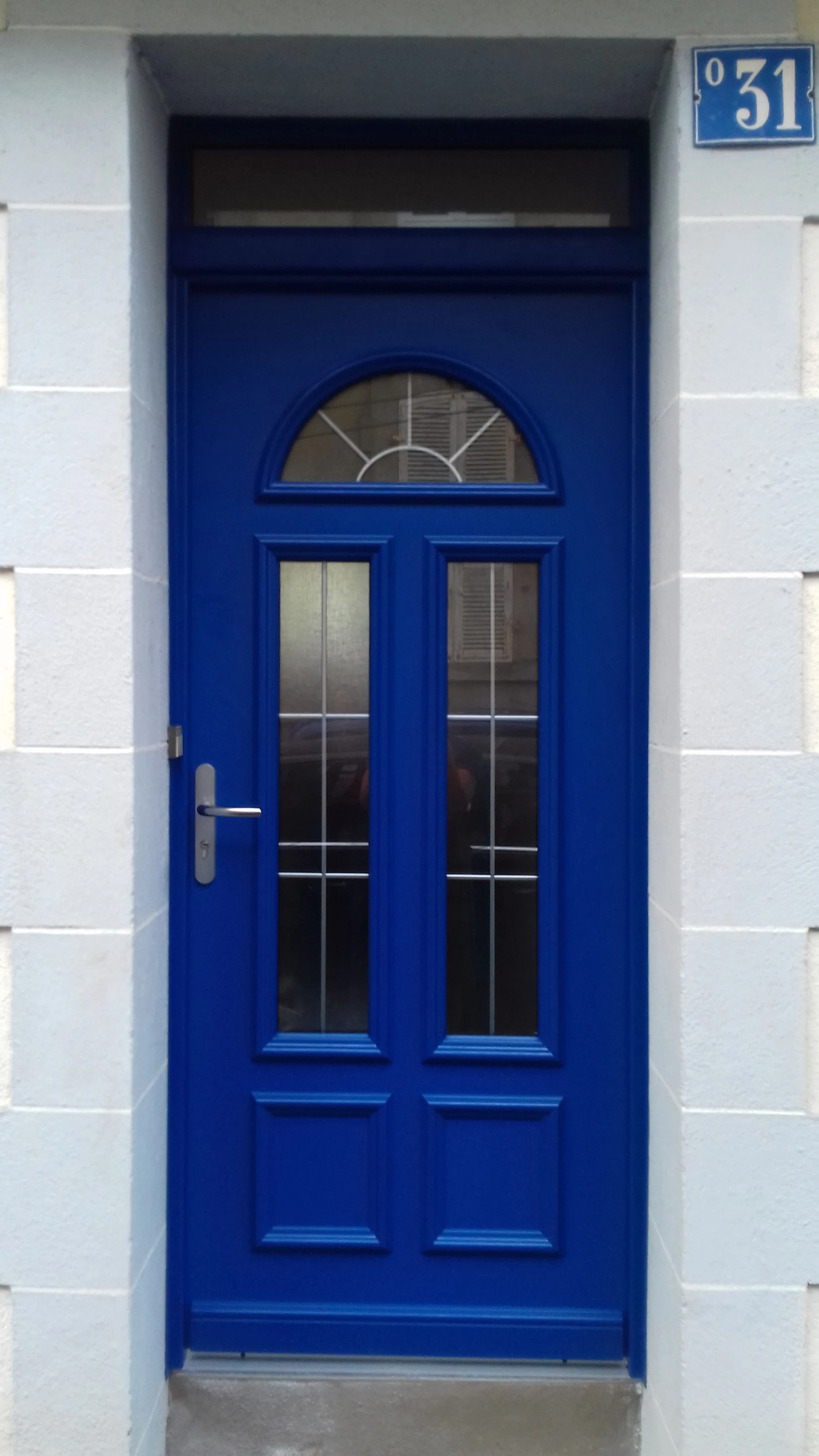 Porte acier ral Bleu 5010