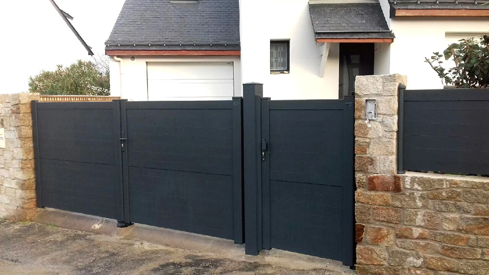 ENSEMBLE CLOTURE + PORTAILS + PORTILLON ALU 
