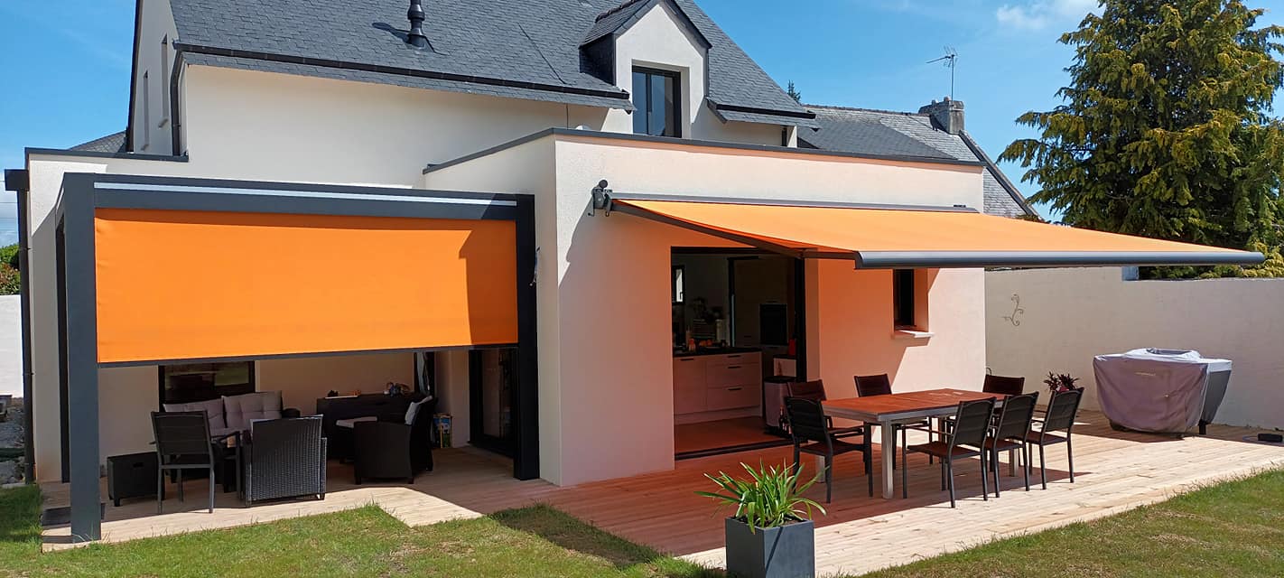 Ensemble Pergolas bioclimatique store banne à Séné